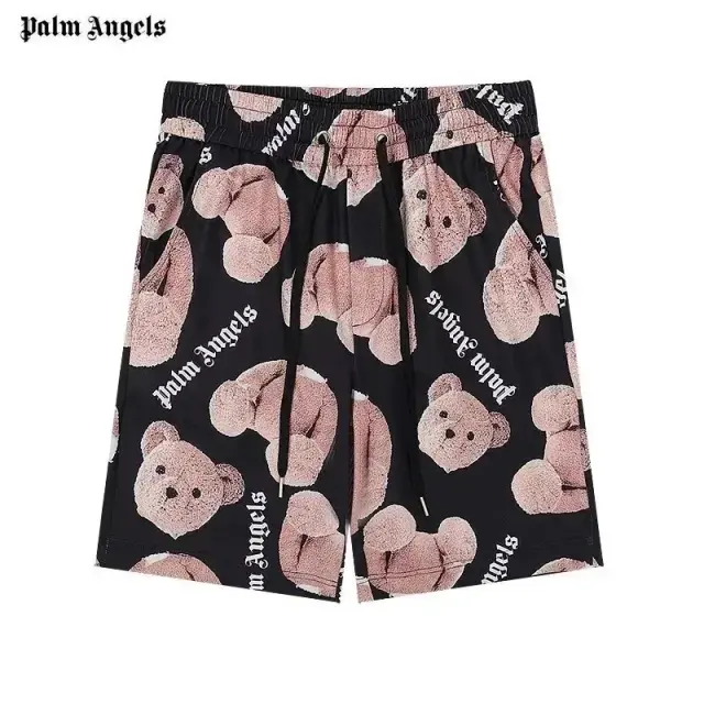 Palm Angels Bear Print Shorts Black