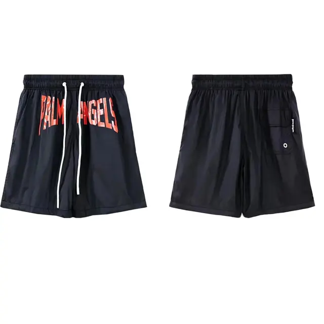 Palm Angels Arch Logo Swim Shorts Black