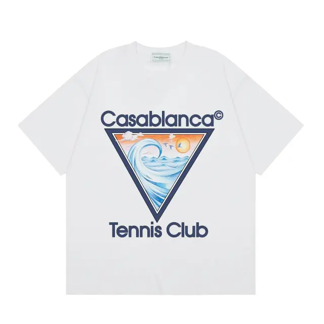 Casablanca Tennis Club Wave T-Shirt White