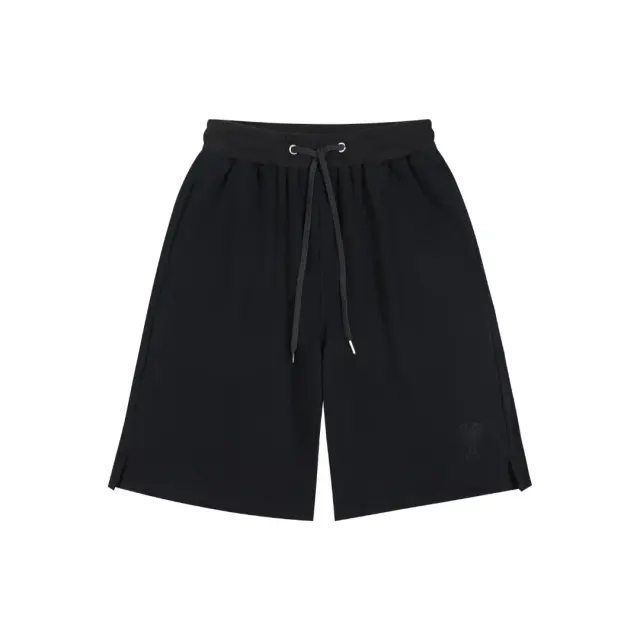 Ami Paris Heart Logo Sweat Shorts Black