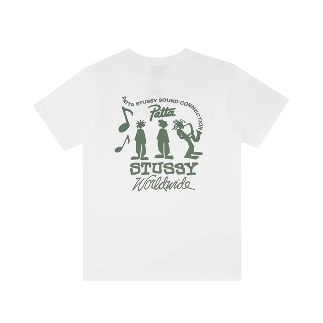 Patta x Stussy Sound Connection White T-Shirt