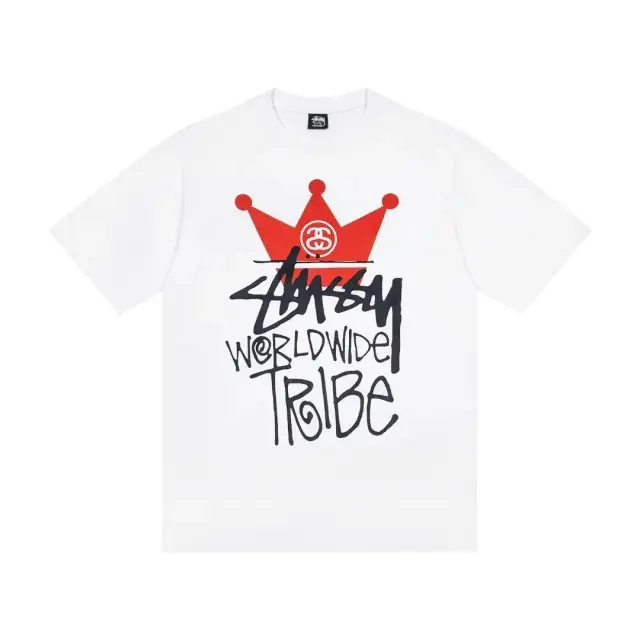 Stussy Crown Worldwide Tribe T-Shirt White