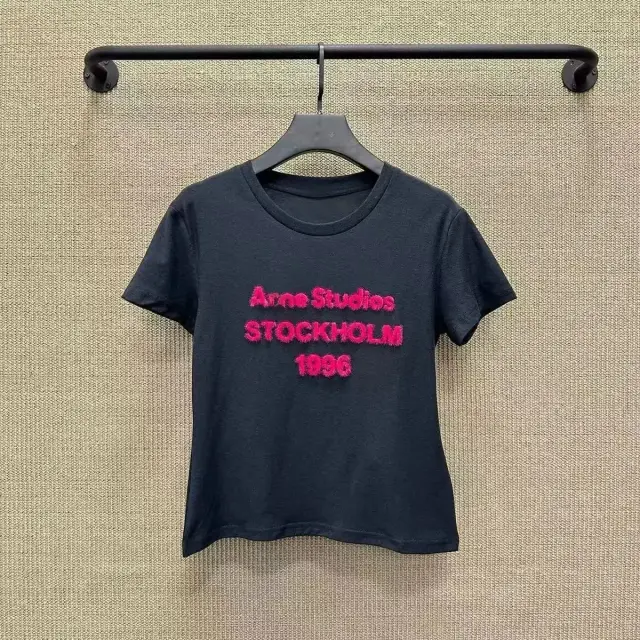 Acne Studios Stockholm 1996 Flocked T-Shirt Black