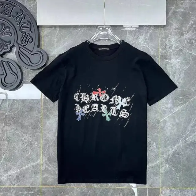 Chrome Hearts Script Logo Black Multi T-Shirt