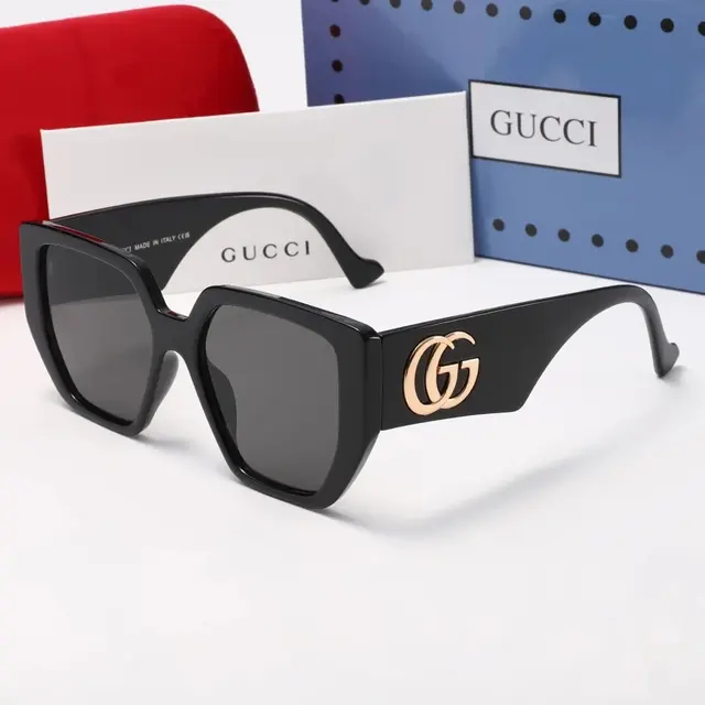Gucci Interlocking G Geometric Sunglasses Black