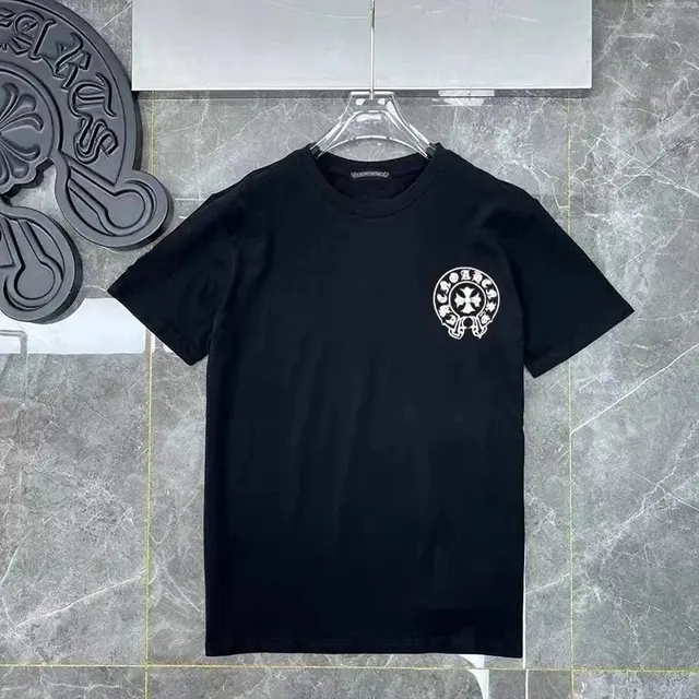 Chrome Hearts Horseshoe Logo T-Shirt Black White