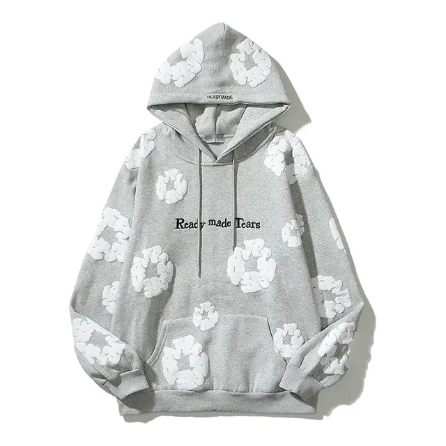 Readymade x Denim Tears Wreath Hoodie Grey White