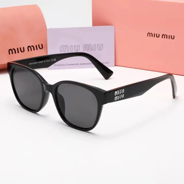 Miu Miu Cat-Eye Sunglasses Black Dark Grey