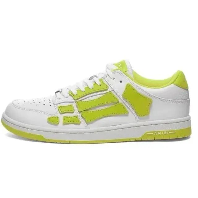 AMIRI Skel Top Low White Neon Green