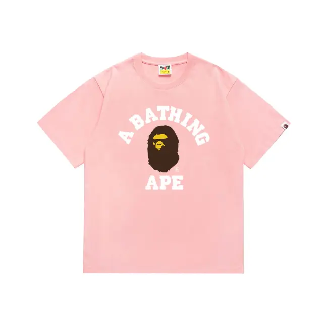 A Bathing Ape College T-Shirt Pink