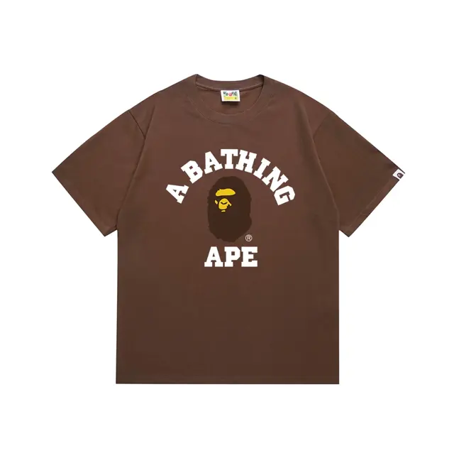 A Bathing Ape College T-Shirt Brown