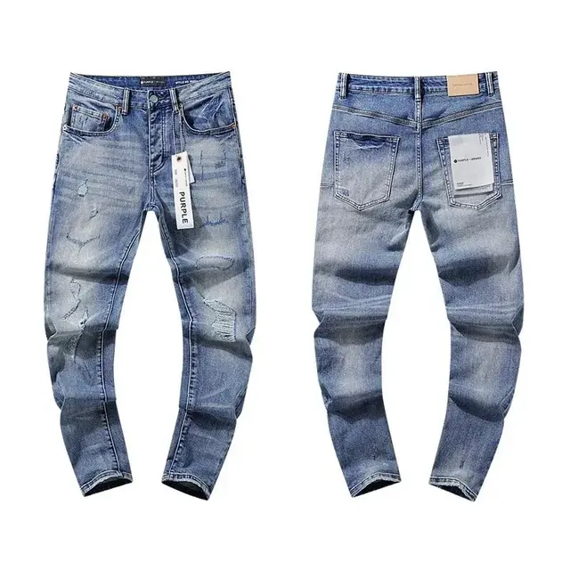 Purple Brand Mid Rise Distressed Blue Jeans