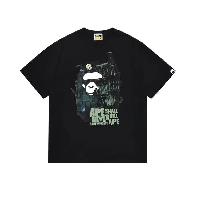 A Bathing Ape Ape Shall Never Kill Ape Black Tee