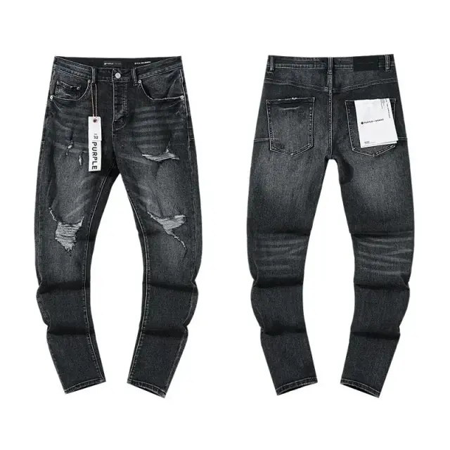 Purple Brand Distressed Knee Jeans Black