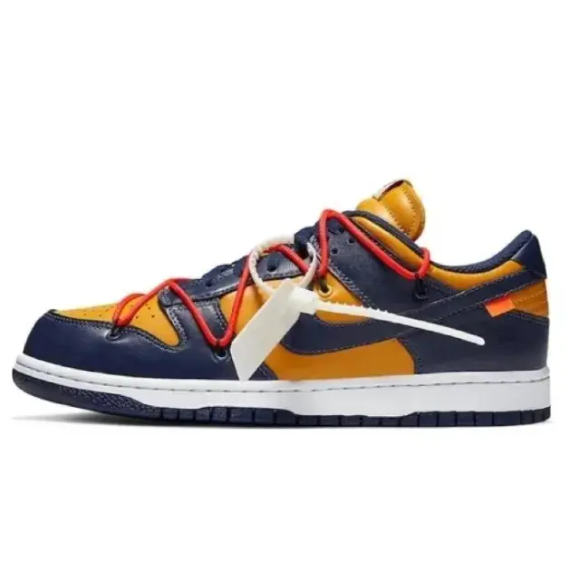 Nike x Off-White Dunk Low Yellow and Navy