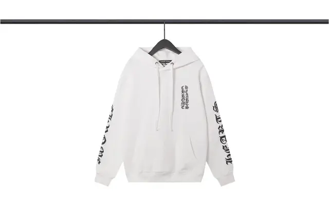 Chrome Hearts Gothic Script White Hoodie