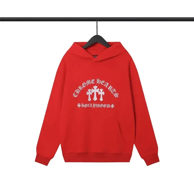 Chrome Hearts Hollywood Red Cross Hoodie
