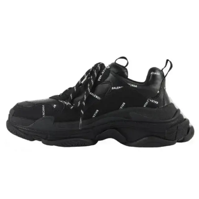 Balenciaga Triple S All Black Letter