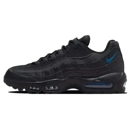 95 pure black with blue swoosh
