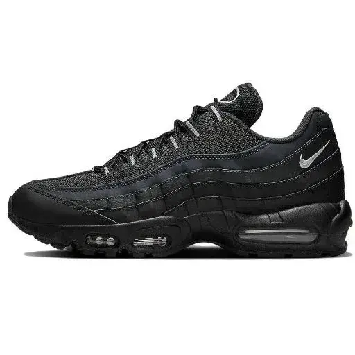 95 air cushion in pure black and white with the swoosh