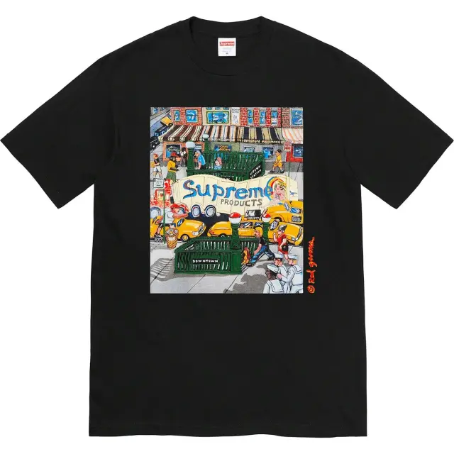 Supreme Red Grooms Tee Black