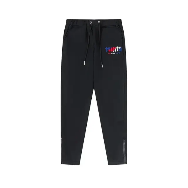 Trapstar Chenille Decoded Sweatpants Black Red Blue