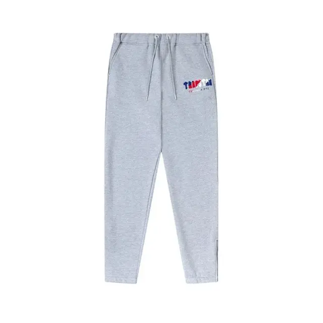 Trapstar Chenille Decoded Sweatpants Grey Red Blue