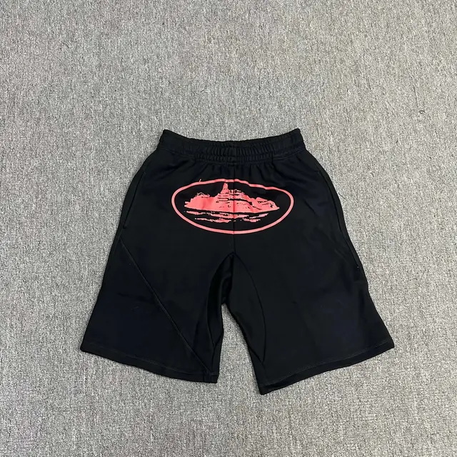 Corteiz Island Shorts Black Pink