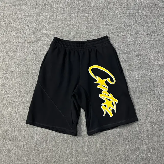 Corteiz Shorts Black Yellow