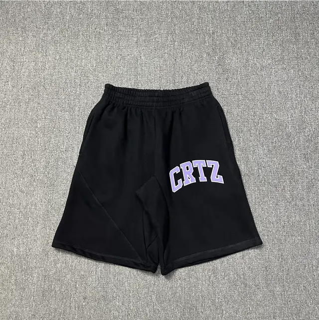 Corteiz CRTZ Black Purple Shorts