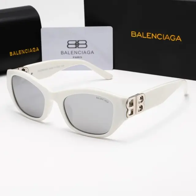 Balenciaga BB Cat Eye Sunglasses White