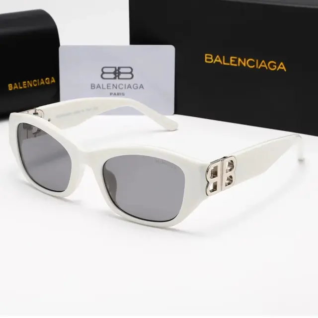 Balenciaga BB Cat Eye Sunglasses White
