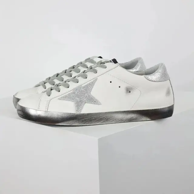 Golden Goose Super-Star White Silver