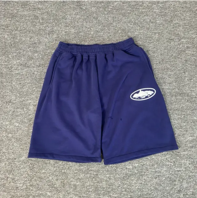 Corteiz Island Graphic Shorts Purple