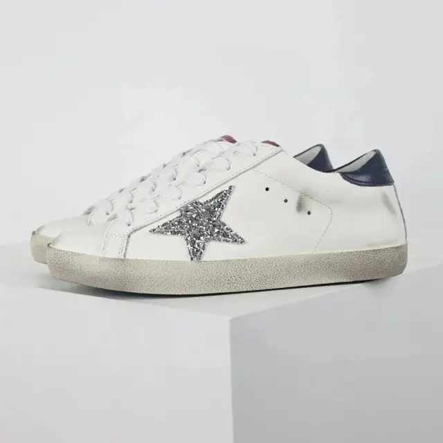Golden Goose Super-Star White Silver Navy