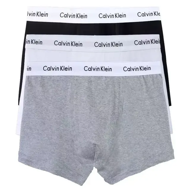 Calvin Klein Cotton Stretch Boxer Briefs 3-Pack Black White Grey