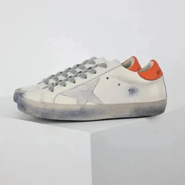 Golden Goose Super-Star White, Grey and Orange