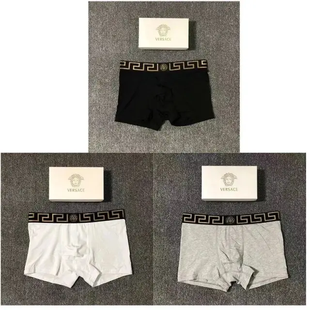 Versace Boxer Briefs Black White Gray