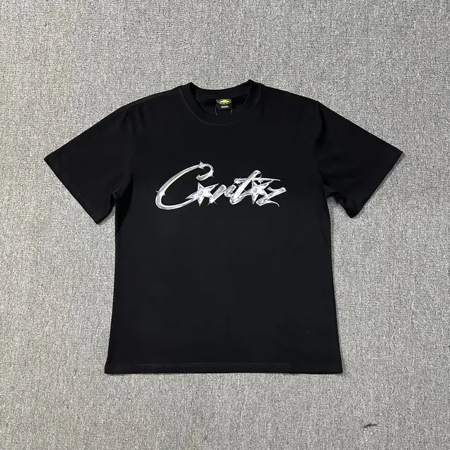 Corteiz Chrome Star Logo T-Shirt Black