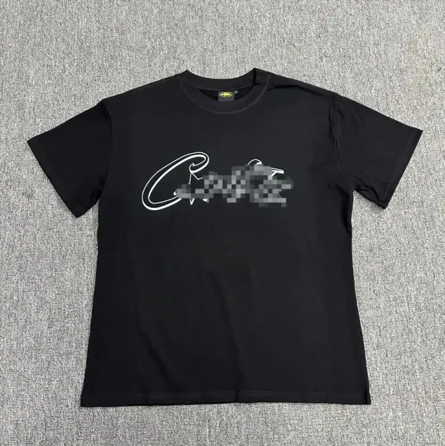 Corteiz Star C Logo T-Shirt Black and White