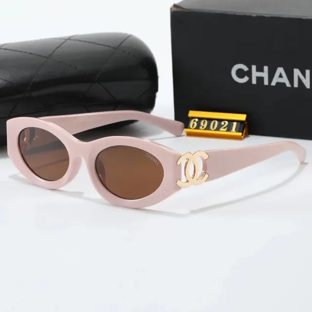 Chanel Oval Sunglasses Light Pink