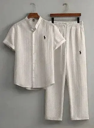 Polo Ralph Lauren Shirt and Trousers Set White