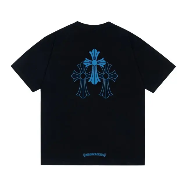 Chrome Hearts Triple Cross T-Shirt Black/Blue