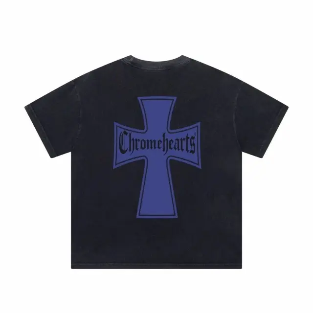 Chrome Hearts Cross T-Shirt Washed Black Purple
