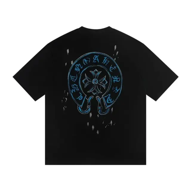 Chrome Hearts Horseshoe T-Shirt Black Blue