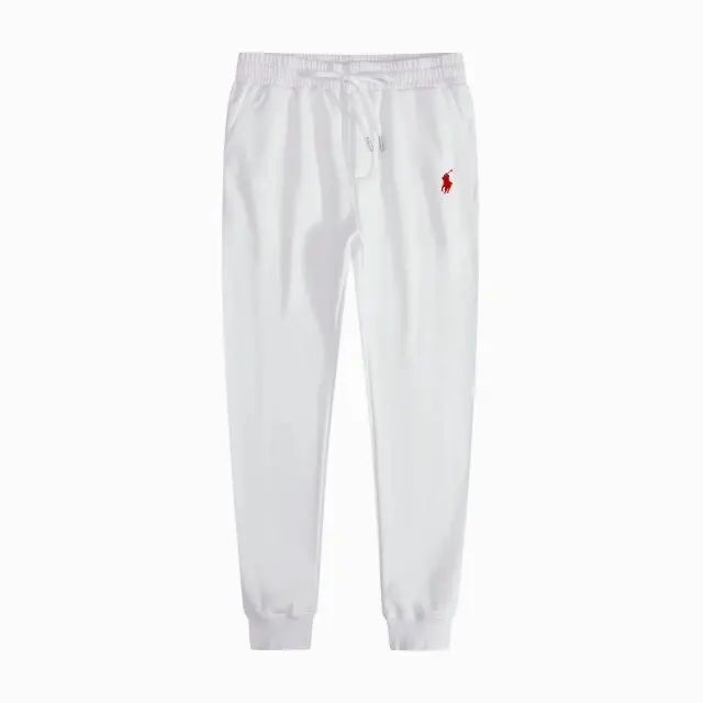 Polo Ralph Lauren White Joggers with Red Logo