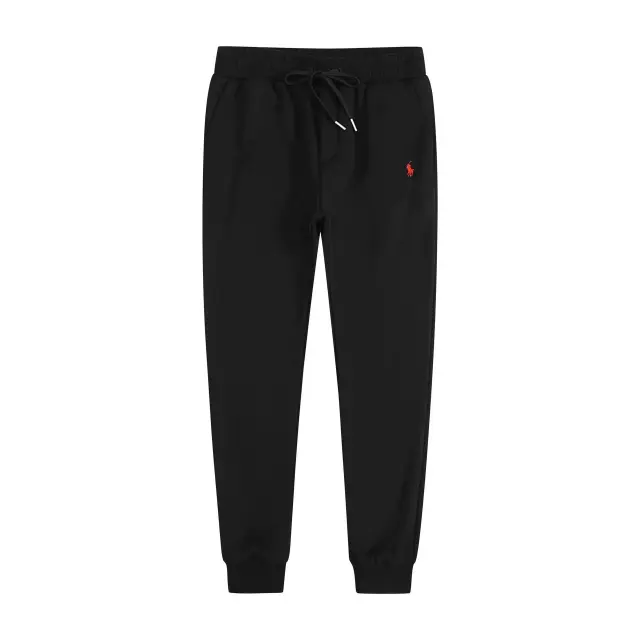 Polo Ralph Lauren Black Joggers with Red Logo