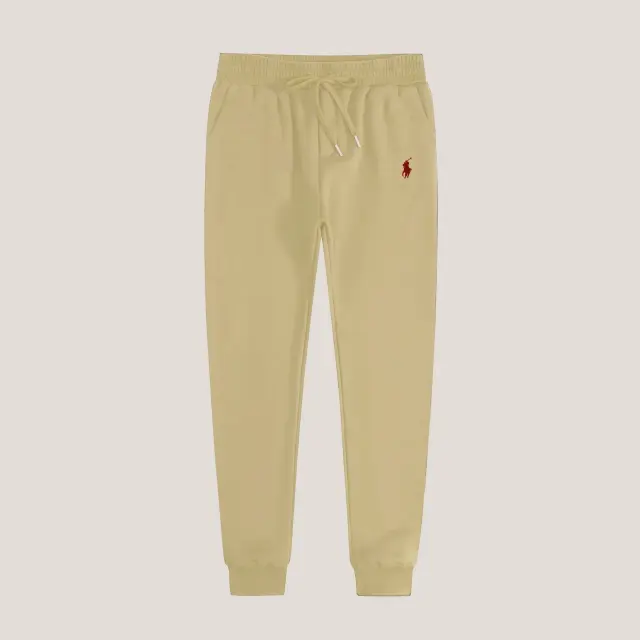Polo Ralph Lauren Khaki Red Logo Jogging Pants