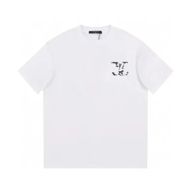 Louis Vuitton Paint Drip LV Logo T-Shirt White