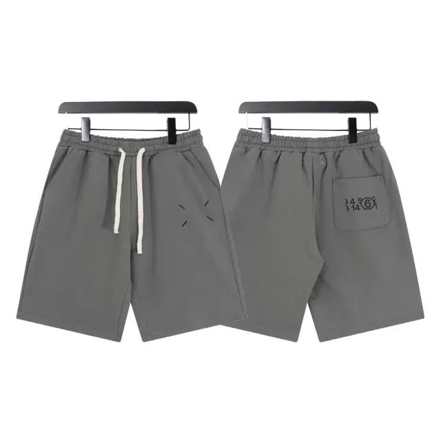 Maison Margiela Number Logo Sweat Shorts Dark Grey